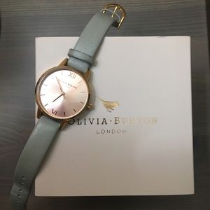 Olivia Burton Midi Dial Grey And Rose Gold Watch